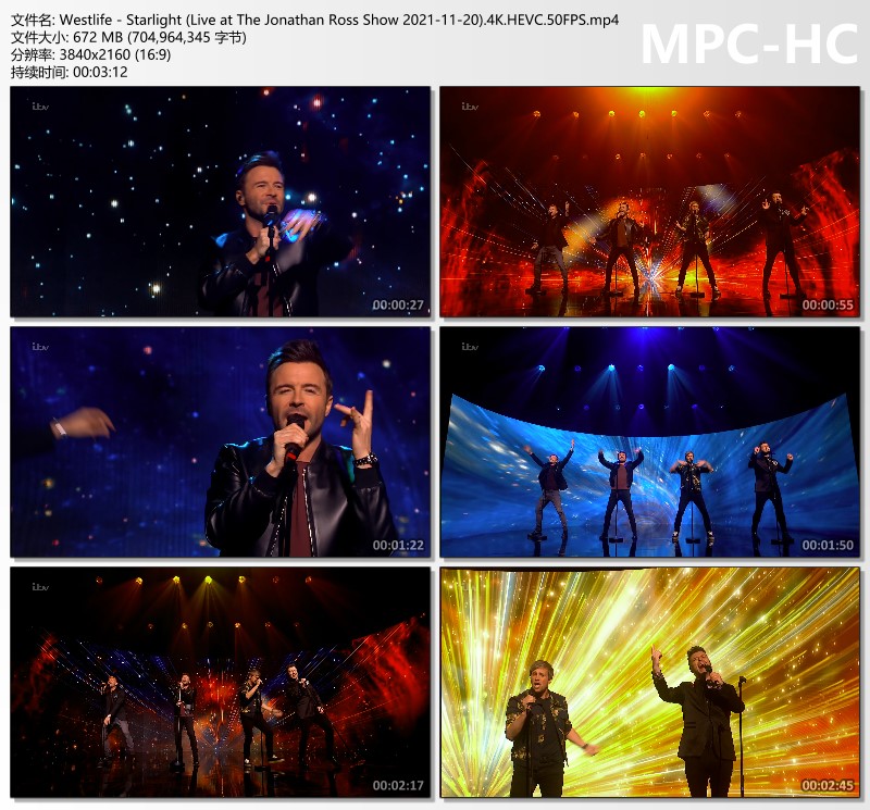 Westlife - Starlight (Live at The Jonathan Ross Show 2021-11-20)